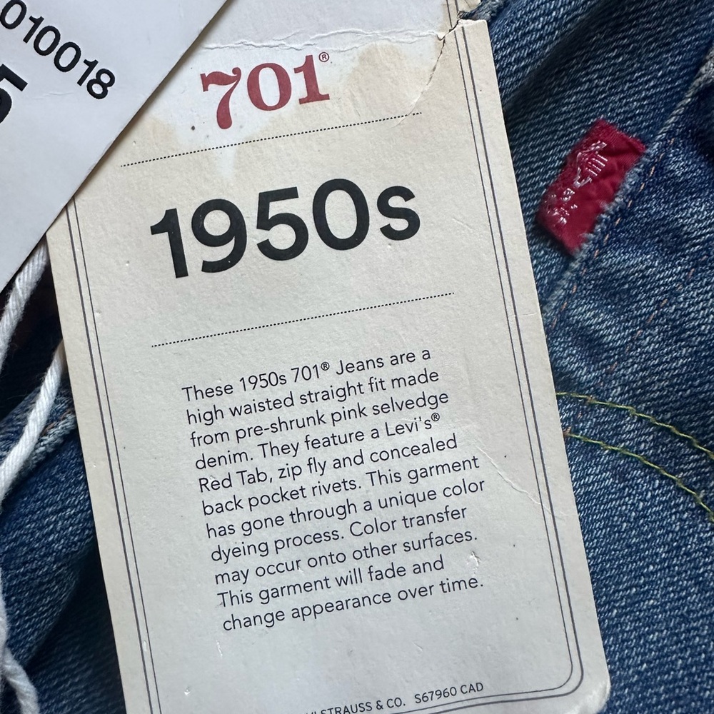 Levi's 701 “BIG E” 1950s Jeans